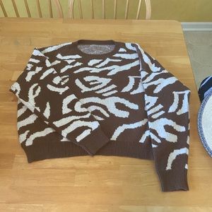 Zebra Print Sweater